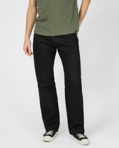 21oz Selvedge Denim Straight Cut Jeans - Superblack (Fades To Grey)