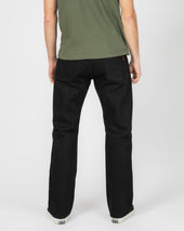 21oz Selvedge Denim Straight Cut Jeans - Superblack (Fades To Grey)