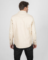 Iron Heart x Simmons Bilt Horsehide Western Shirt - The Pale Rider - Natural