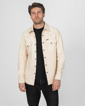Iron Heart x Simmons Bilt Horsehide Western Shirt - The Pale Rider - Natural