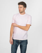 UTILITEES - 5.5oz Loopwheel Crew Neck T-Shirt - Natural Pigment Dyed Sakura