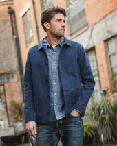 STF 8oz Brushed Twill Chore Jacket - Navy