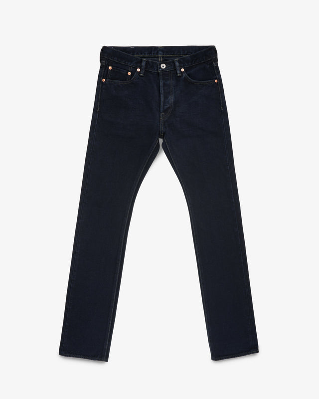 21oz Selvedge Denim Slim Cut Jeans - Indigo Overdyed Black