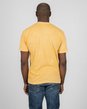 UTILITEES - 5.5oz Loopwheel Crew Neck T-Shirt - Hand Dyed Yellow