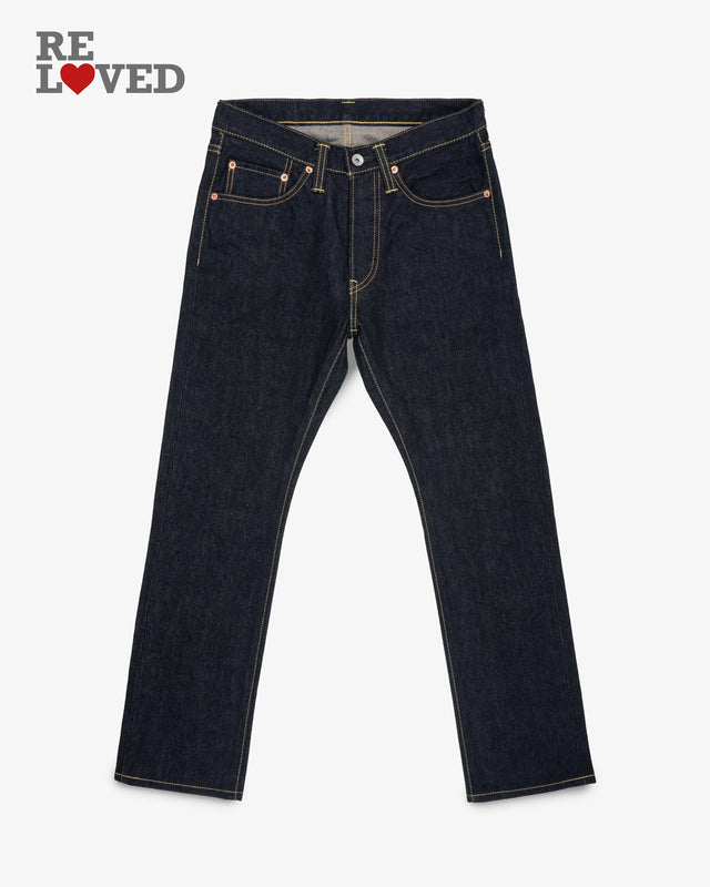 14oz Selvedge Denim Super Slim Cut Jeans - Indigo (IH-555S-142) Tag 30, Hemmed to 28.0''