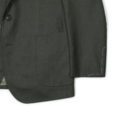 X Sartoria Carrara Jacket In Fox Bros Dark Green Worsted Flannel