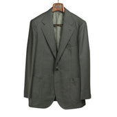 x Sartoria Carrara: jacket in Fox Bros dark sage green worsted flannel (separates)