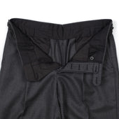 X Sartoria Carrara Side Tab Trousers In Drapers Five Stars Superbio Grey Birdseye Wool