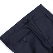 X Sartoria Carrara Side Tab Trousers In Drapers Five Stars Superbio Birdseye Wool