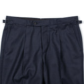 X Sartoria Carrara Side Tab Trousers In Drapers Five Stars Superbio Birdseye Wool
