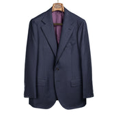 x Sartoria Carrara: jacket in Drapers Five Stars/Superbio navy birdseye wool (separates)