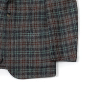 X Sartoria Carrara Sport Coat In Lovat Grey Maroon And Aqua Plaid Tweed