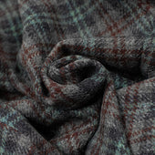 X Sartoria Carrara Sport Coat In Lovat Grey Maroon And Aqua Plaid Tweed