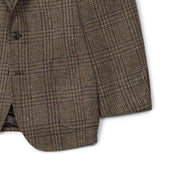 X Sartoria Carrara Sport Coat In Lovat Beige Brown And Olive Tonal Plaid Tweed