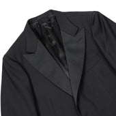 X Sartoria Carrara Single Breasted Peak Lapel Tuxedo Jacket In Drapers Wool And Mohair Barathea