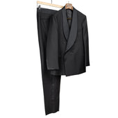 X Sartoria Carrara Double Breasted Shawl Collar Tuxedo Jacket In Drapers Wool And Mohair Barathea