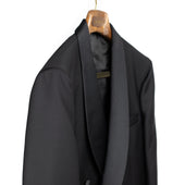 X Sartoria Carrara Double Breasted Shawl Collar Tuxedo Jacket In Drapers Wool And Mohair Barathea
