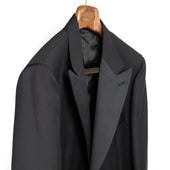 X Sartoria Carrara Single Breasted Peak Lapel Tuxedo Jacket In Drapers Wool And Mohair Barathea