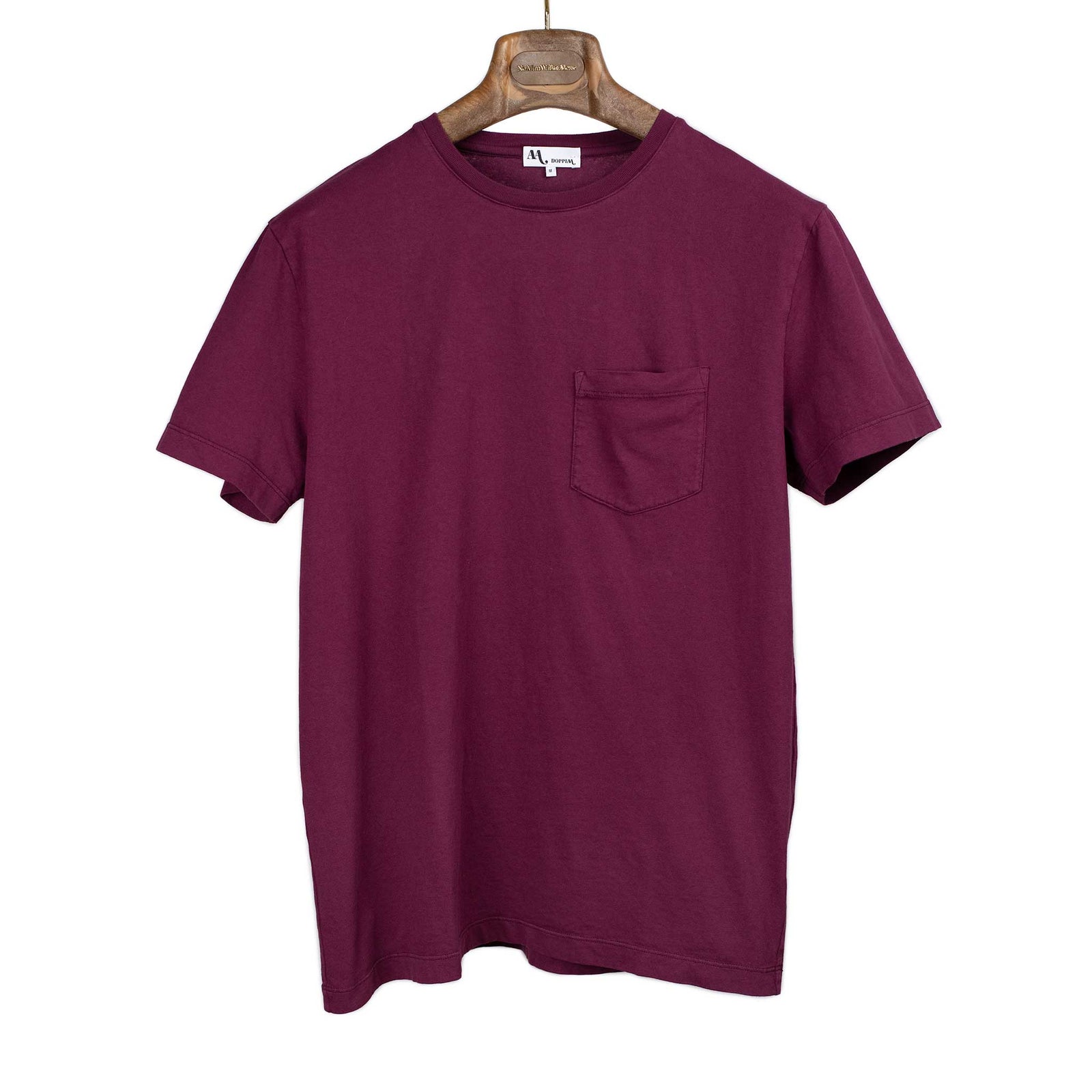 Aaktion Pocket Tee In Bordeux Cotton