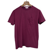 Aaktion pocket tee in bordeux burgundy cotton