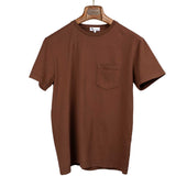 Aaktion pocket tee in marrone brown cotton