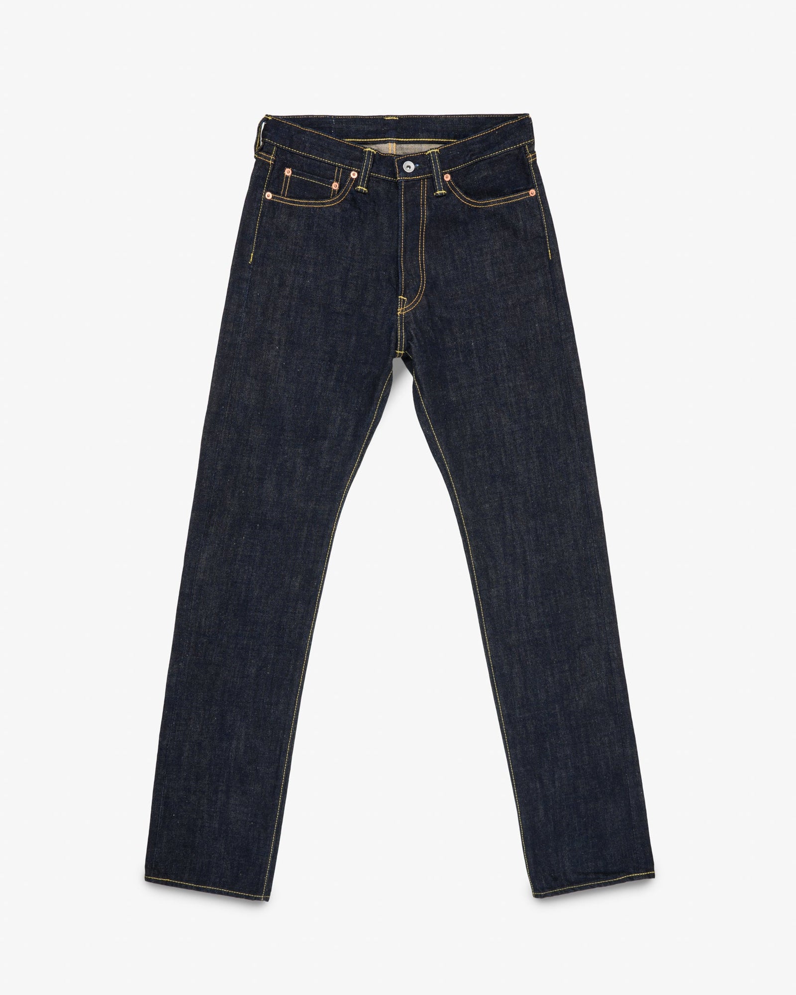 17oz Selvedge Denim Relaxed Tapered Cut Jeans - Natural Indigo