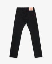 14oz Selvedge Denim Slim Tapered Cut Jeans - Black/Black