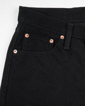 14oz Selvedge Denim Slim Tapered Cut Jeans - Black/Black