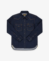12oz Selvedge Denim Western Shirt - Indigo