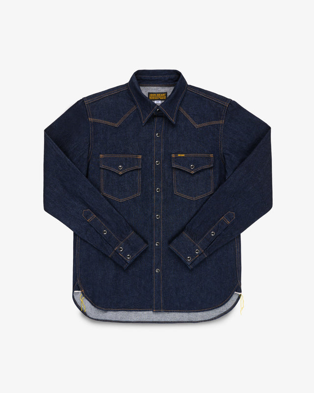 12oz Selvedge Denim Western Shirt - Indigo