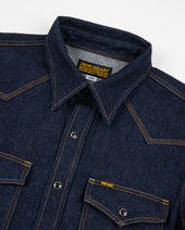 12oz Selvedge Denim Western Shirt - Indigo