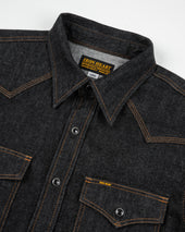 12oz Selvedge Denim Western Shirt - Black