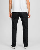 14oz Selvedge Denim Slim Tapered Cut Jeans - Black/Black