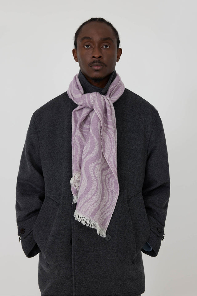 Wave Scarf (Lavender Merino Wool)