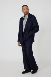 Double Breasted Shirt Jacket Wool Cashmere Flannel
