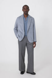 Single Breasted Shirt Jacket (Pearl Brushed Winter Silk)