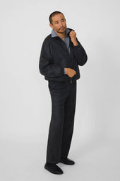 Reversible Blouson Wool Cashmere Flannel