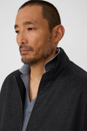 Reversible Blouson Wool Cashmere Flannel