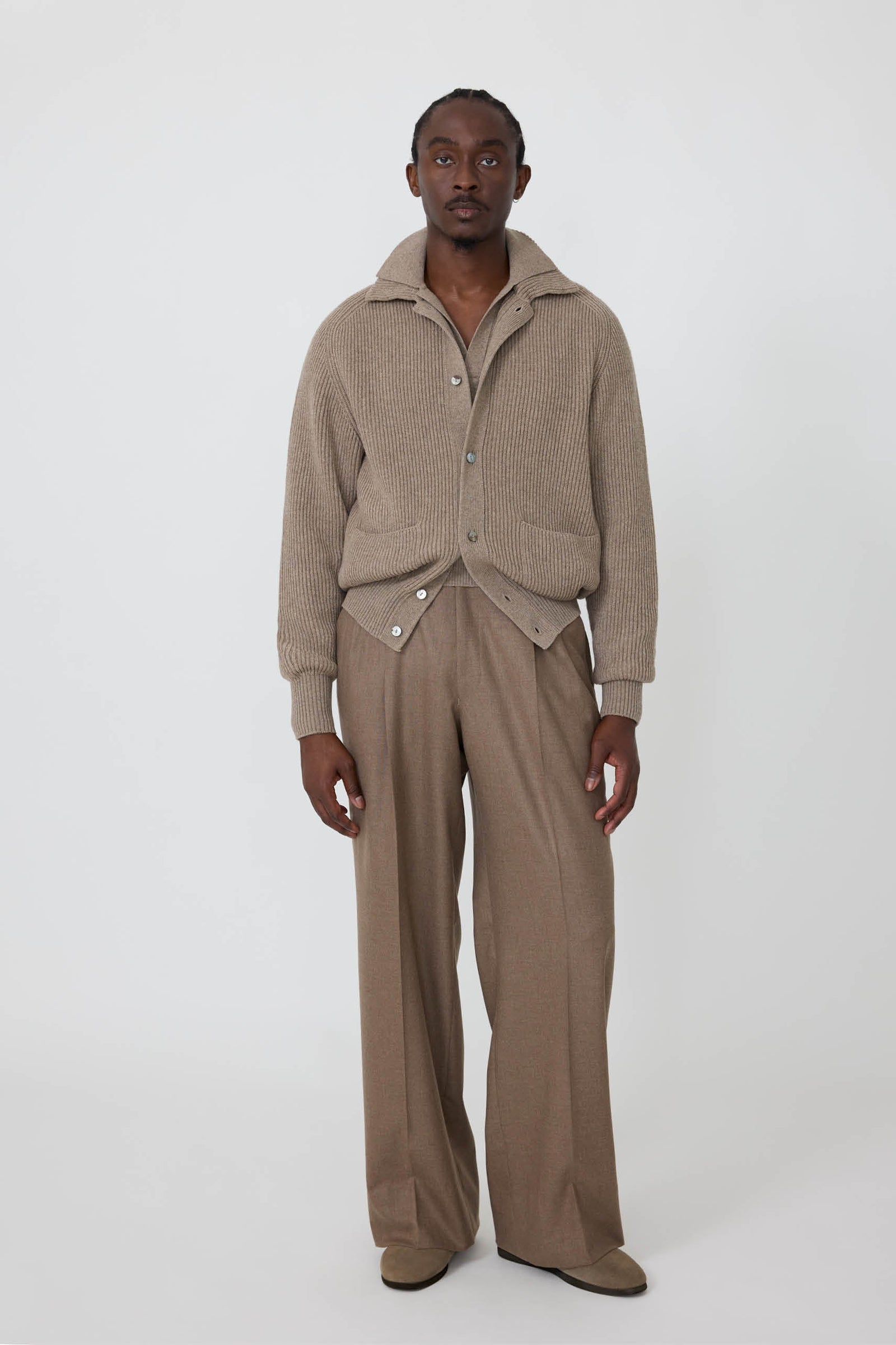 Ribbed Blouson Undyed Cashmere