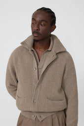 Ribbed Blouson Undyed Cashmere