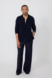 Knit Shirt Wool Silk