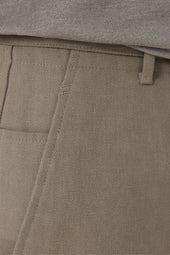 Plain Front Washable Trouser Basketweave Cotton