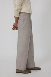 Single Pleat Trouser Undyed Wool Flannel