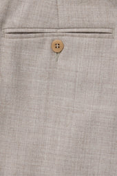 Single Pleat Trouser Undyed Wool Flannel