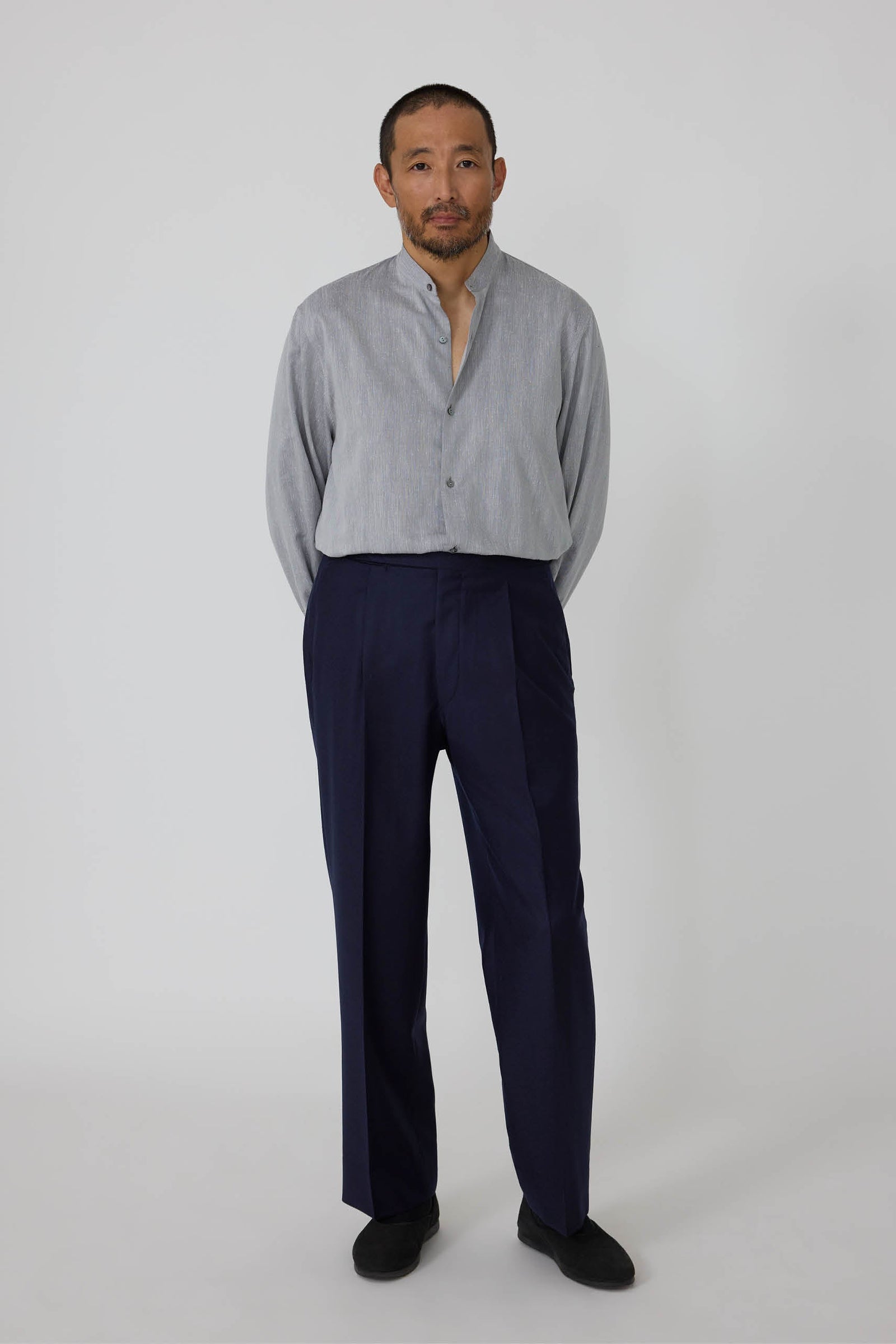 Single Pleat Trouser Wool Cashmere Flannel