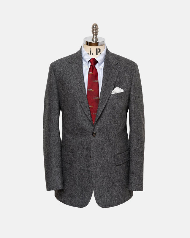 Made In Canada Grey Irish Donegal Tweed Sport Coat