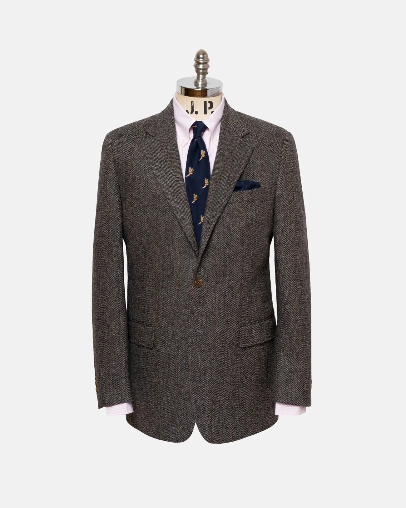 Made In Canada Barleybone Stripe Irish Tweed Sport Coat