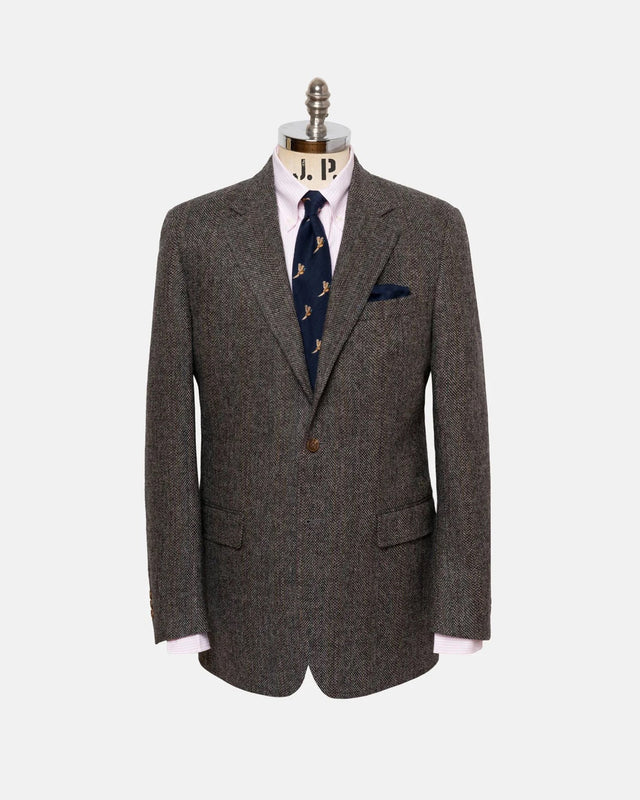 Made In Canada Barleybone Stripe Irish Tweed Sport Coat