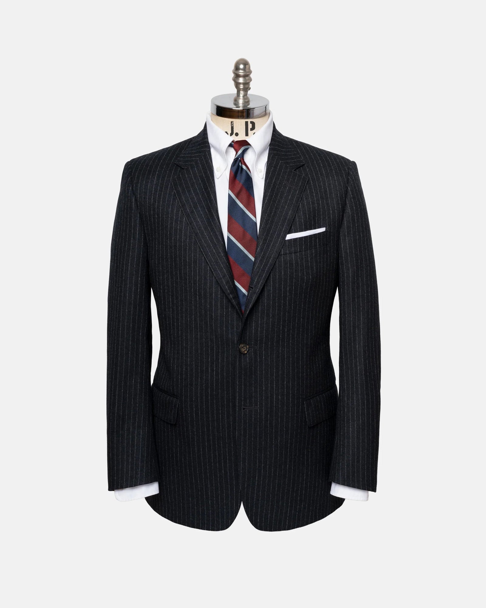 Made In Canada Chalkstripe Wool Flannel Suit
