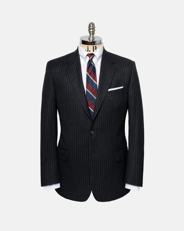 Made In Canada Chalkstripe Wool Flannel Suit